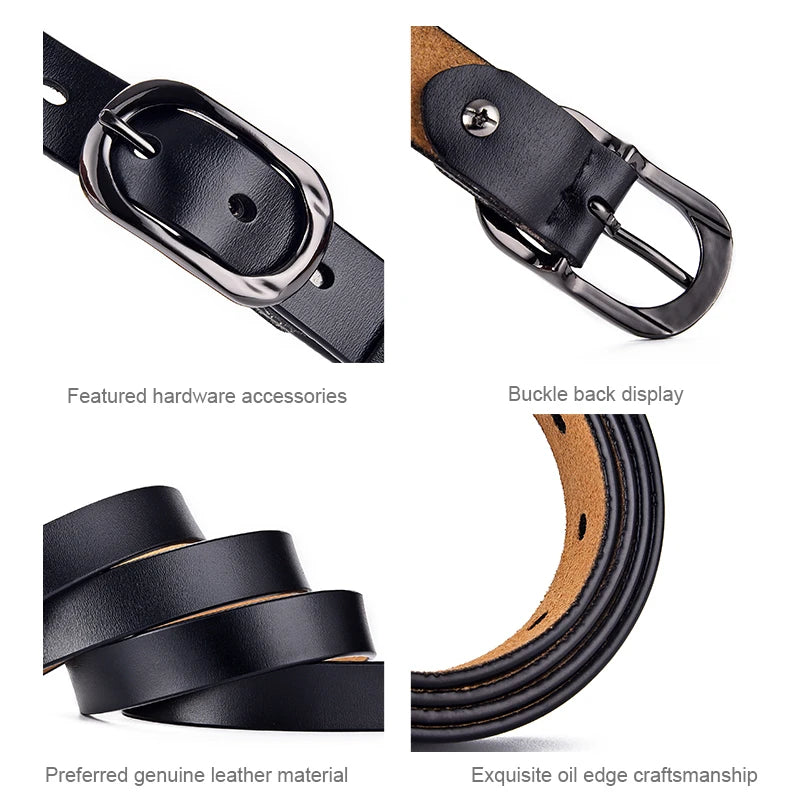 Alloy women Belts New style luxury for Genuine Leather Fashion Pin Buckle Jeans Decorative Ladies Retro Decorative