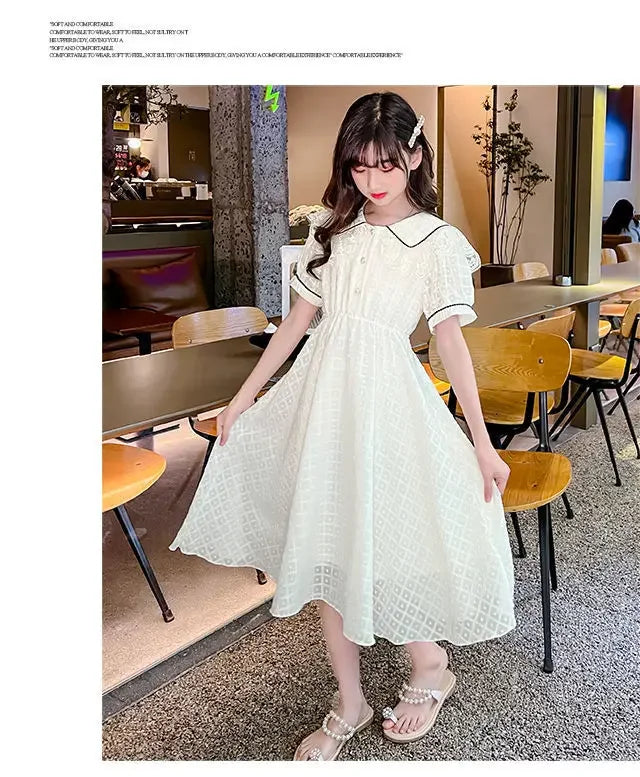 Girls' Dress 2025 Summer New Style Little Girl Princess Dress Stylish Children's Summer Dress