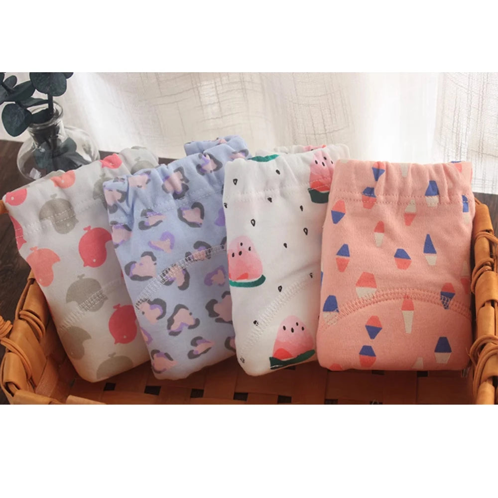10 Pcs Reusable Baby Training Pants Washable Kids Cloth Diaper Nappies Changing Underwear Infant Toddler Potty Training Panties