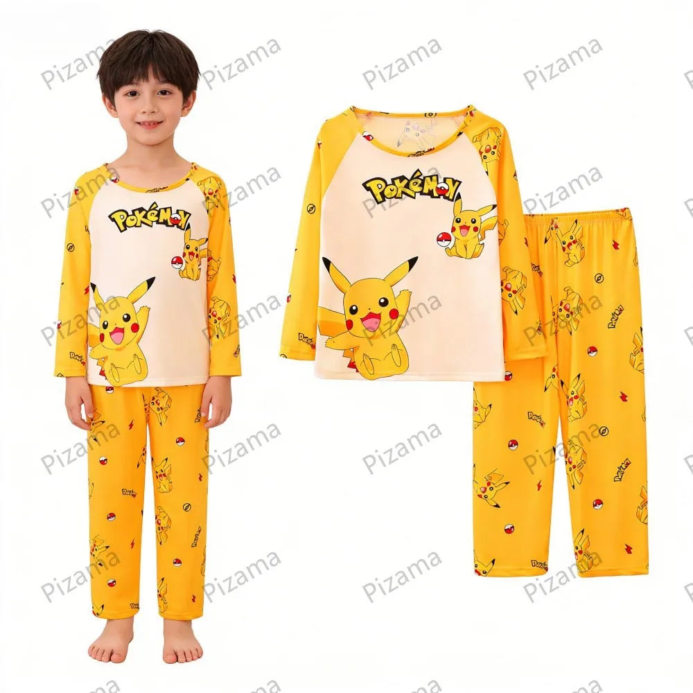 Boys Pajamas Sets Toddlers Girl Fashion Clothes Suits Girls Clothes Pajamas Unisex Kids Clothing Sets Pikachu Children Pyjamas