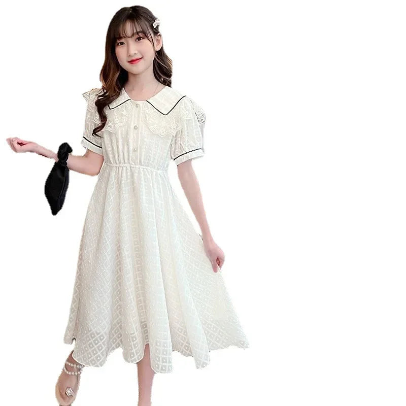 Girls' Dress 2025 Summer New Style Little Girl Princess Dress Stylish Children's Summer Dress