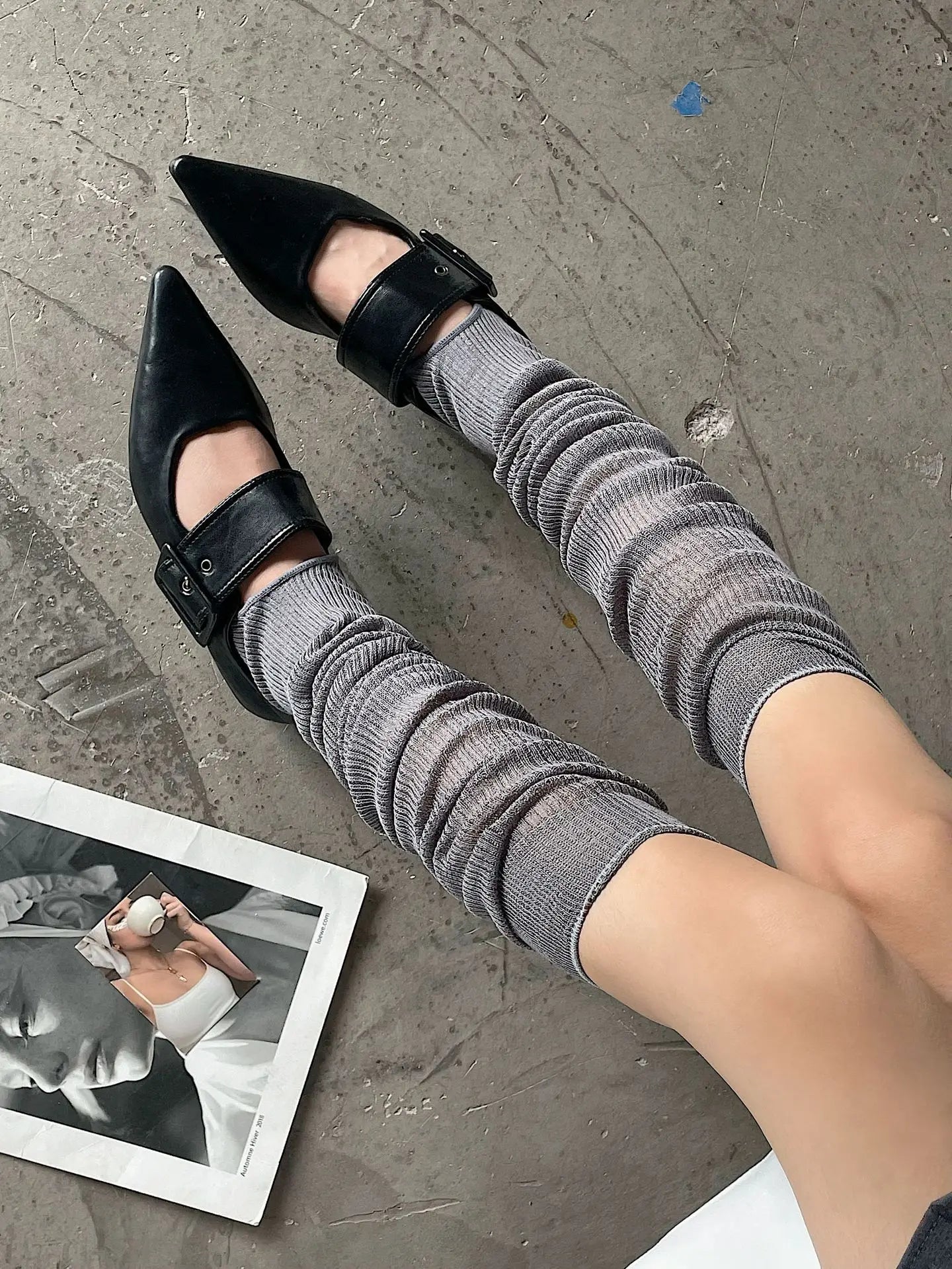 2025 Summer Thin Socks Y2k Girls Sweet Lolita Long Socks Stocking Korea Style Ruffles Knee Socks Stockings Ballet Long Stockings