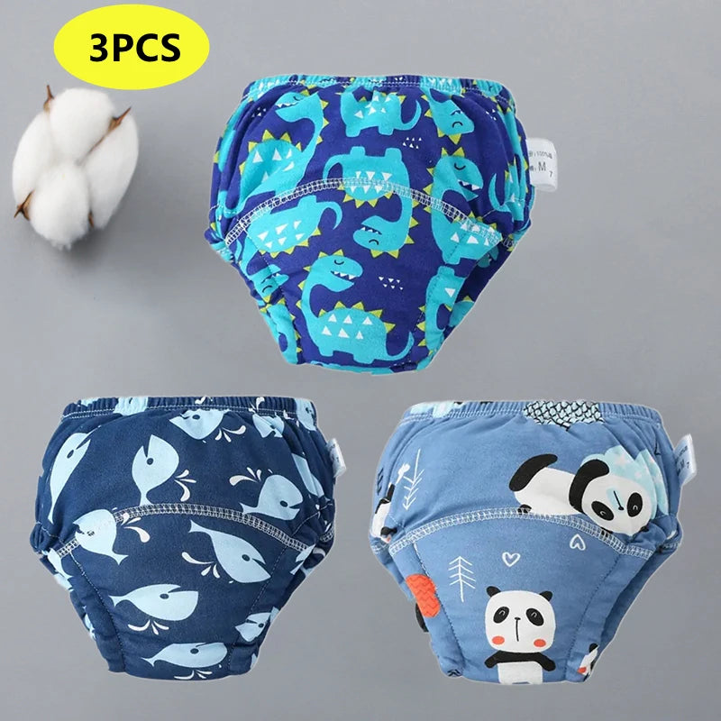 3PCS/1PCS Newborn Training Pants Baby Shorts Washable Underwear Boy Girl Cloth Diaper Reusable Nappies Infant Stuff Accessory