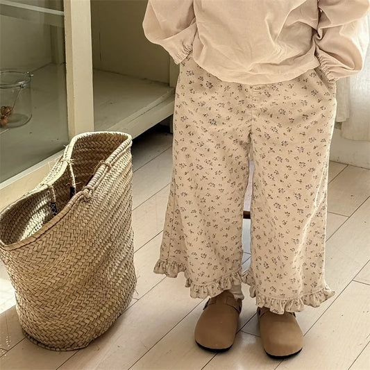 Girls K-Style Corduroy Cropped Pants 2025 Autumn New Arrival Casual Comfortable Fashion Kids Clothing Kids Girl  Trousers