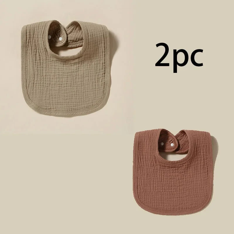 Personalized Baby Saliva Towel Pure Cotton Scarf Baby Feeding Stuff Infant Boys & Girls Custom Name Bib Gift 2Pcs