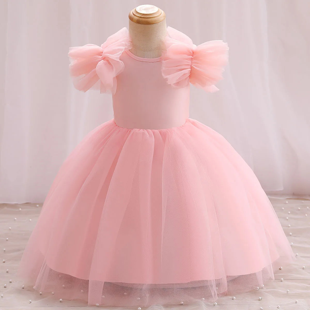 Teenage Girls Dress Children's Clothing Party Elegant Princess Long Tulle Baby Girls Kids Lace Wedding Ceremony Dresses