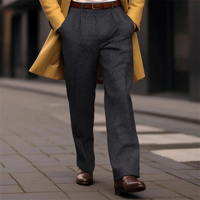 Men's Fashion Pants Men's Suit Pants Trousers Business Casual Pants Front Chino Office Formal Dress Pants Men's Jogging Pants