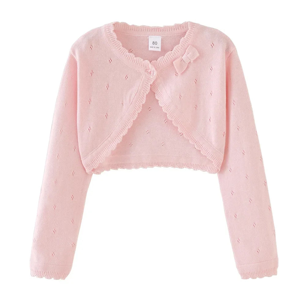 0-10yrs White Girls Cardigans Sweater Jacket Kids Girl Coat for 1 2 3 4 5 6 Years Old Outcoat Shawl Girls Clothing