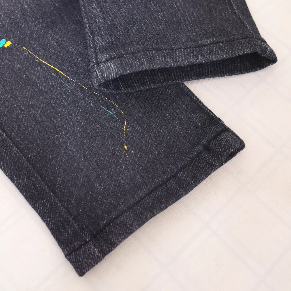 DIIMUU Kids Boys Jeans Spring Baby Boys Denim Long Pants Children Boy Casual Bowboy Trousers 5-11 Years