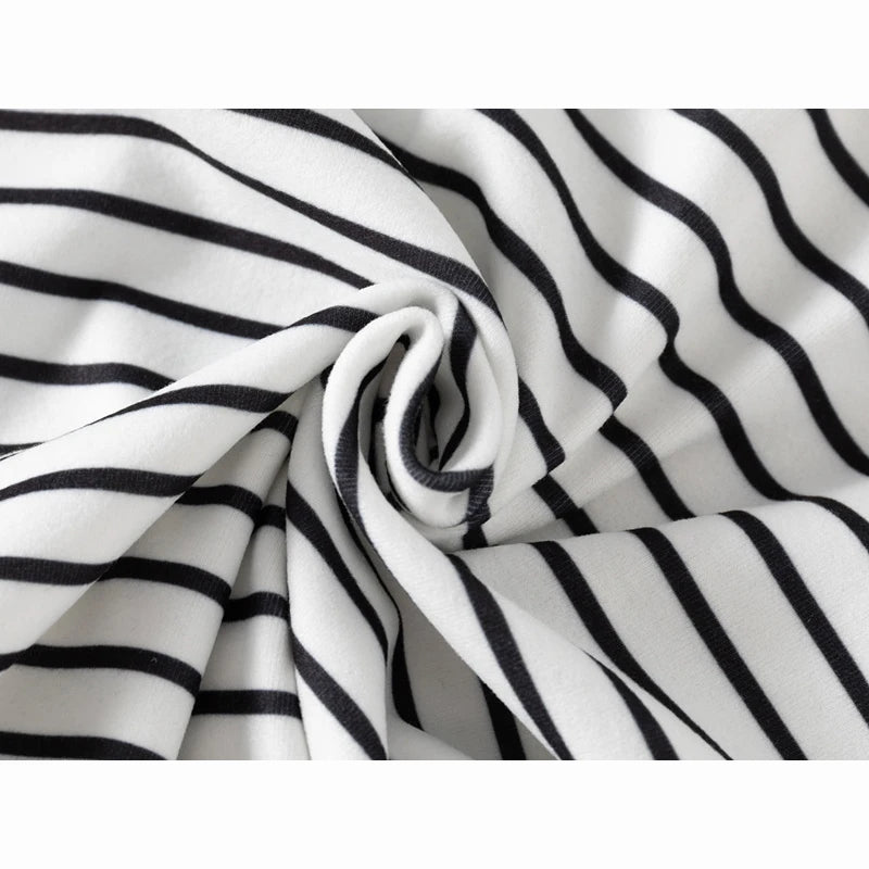 Long Sleeve Polo Shirts for Boys Spring Autumn Children Cotton Full Sleeve Shirt Black White Striped Classic Tops Baby Clothes