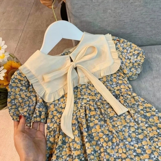 Girls' Floral Dress, Summer Dress, Popular Online, Children's Baby Dress, Stylish Little Girl Dress