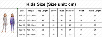 Girls Demon Pop Cosplay Devil Tattoo Pajamas Kid Pants Long Sleeve Pajamas Set Halloween Boys Girls Pajama