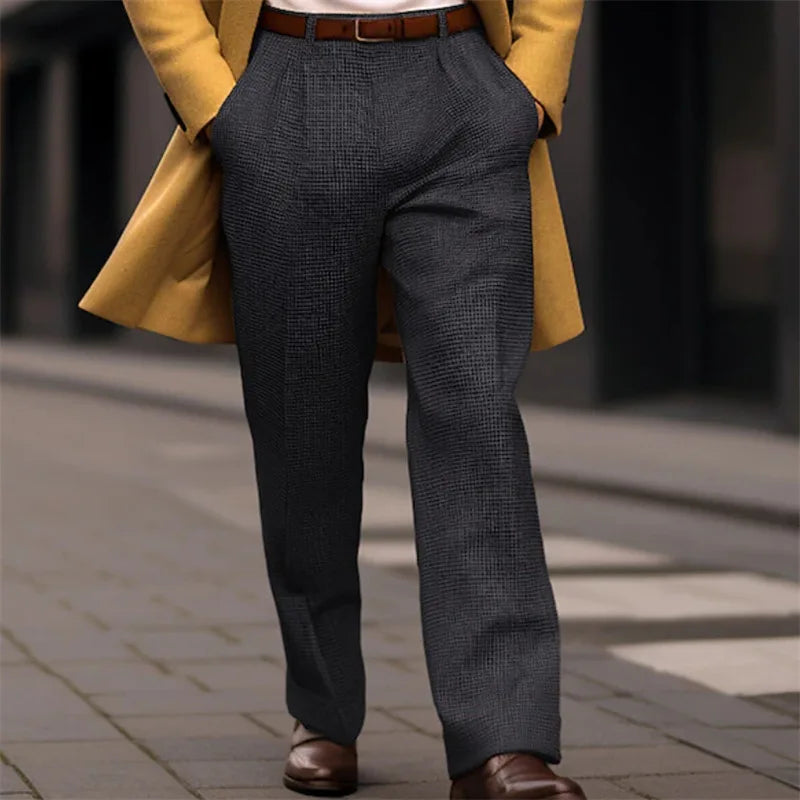 Men's Fashion Pants Men's Suit Pants Trousers Business Casual Pants Front Chino Office Formal Dress Pants Men's Jogging Pants