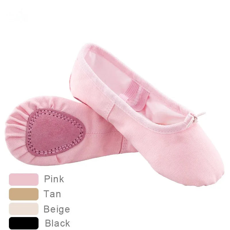 Ballet Shoes Canvas for Girls Kid Dance Slippers Split Sole Gymnastics Yoga Dancing Shoes for Kids Ballerina Ballet Flat Shoes