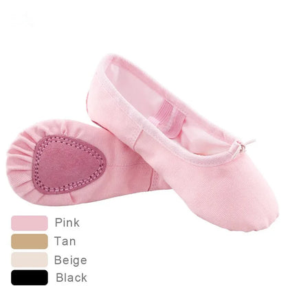 Ballet Shoes Canvas for Girls Kid Dance Slippers Split Sole Gymnastics Yoga Dancing Shoes for Kids Ballerina Ballet Flat Shoes