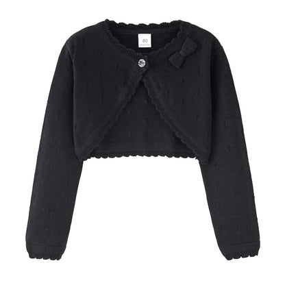 0-10yrs White Girls Cardigans Sweater Jacket Kids Girl Coat for 1 2 3 4 5 6 Years Old Outcoat Shawl Girls Clothing