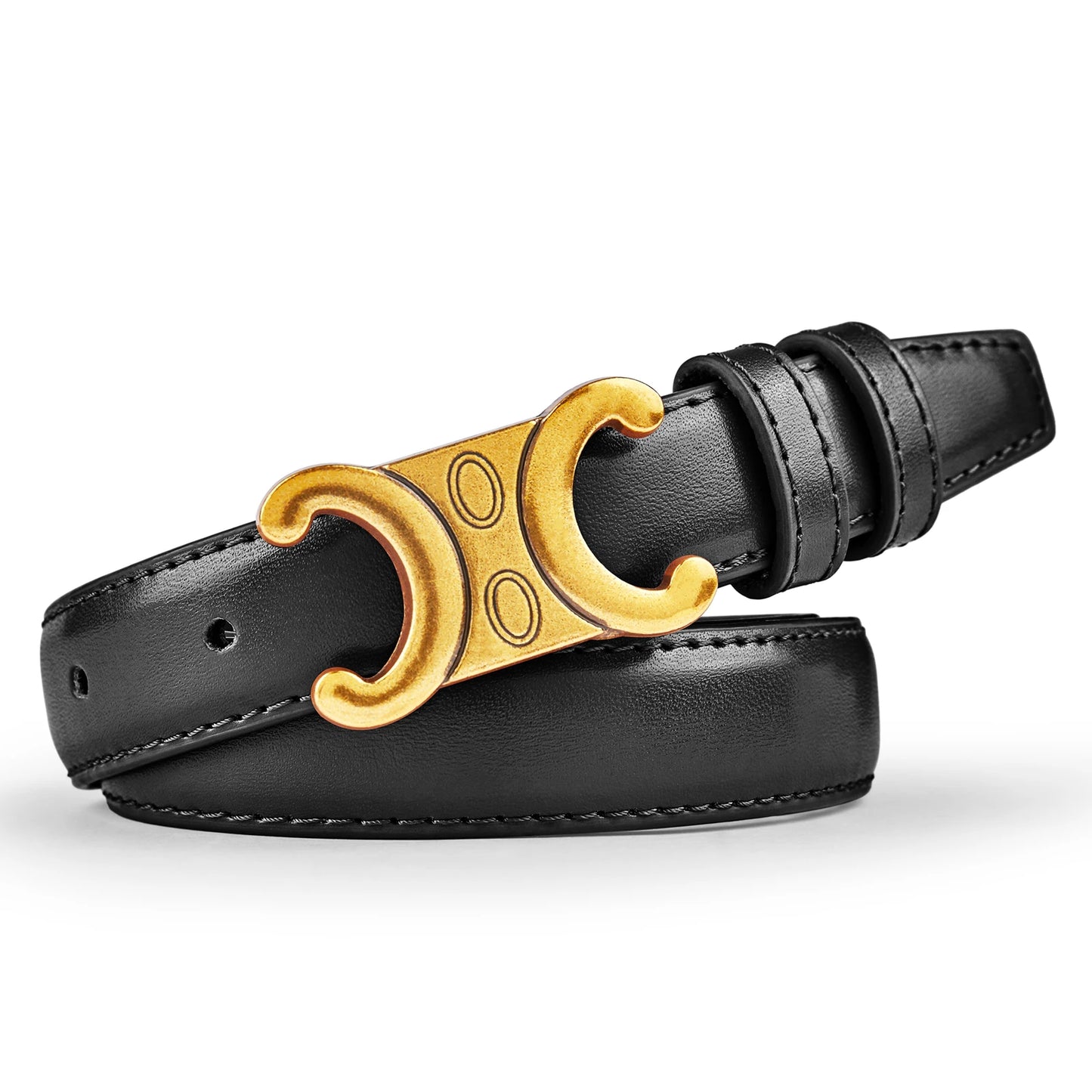 Fashion Women Belts High Quality Gold Buckle Best Matching Dress Jeans Belts for women