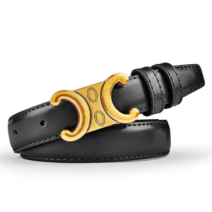 Fashion Women Belts High Quality Gold Buckle Best Matching Dress Jeans Belts for women
