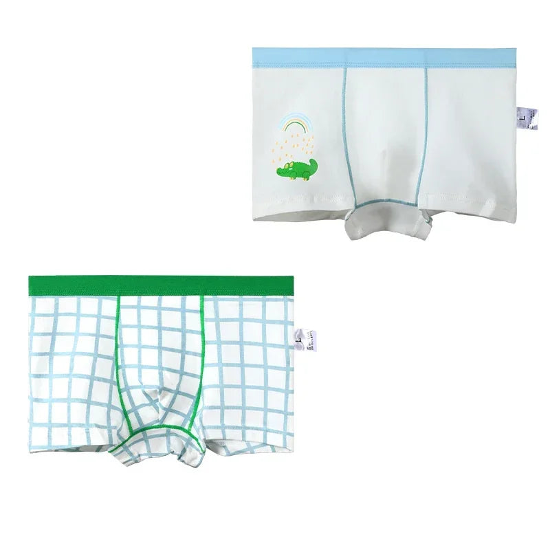 5PCSChildren's underwear, soft cotton for boys, boys' flat shorts, cartoon summer thin boys' four-cornered baby underpants