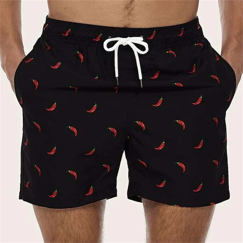 Men Beach Shorts 3D Print Summer Swimwear Men Fashion Casual Male Swimming Trunks Quick Dry Man Surf Board Shorts Beachwear Moto