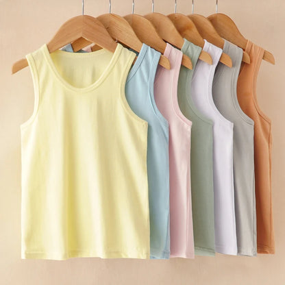 Girls Vest Underwear 1 2 3 4 5 6 7 8 9 Years Summer Little Girl Tank Tops White Soft Cotton Kids Camisole Baby Girl 12 18 Months