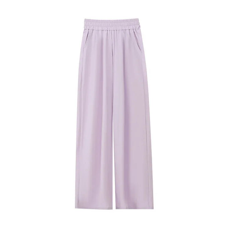 Teenage Girls Summer Casual Pants Thin Loose Straight Trousers for Kids 2025 New Fashion All-match 10 12 Years Children Pants