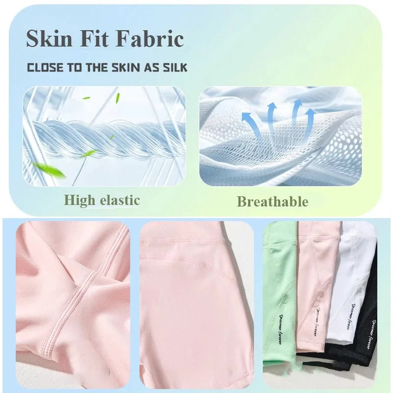 Girls Dancing Shorts Yoga Pants Summer High-elastic Sports Shorts for Kids High-waisted Slim-fit Children's Tight Capris Shorts