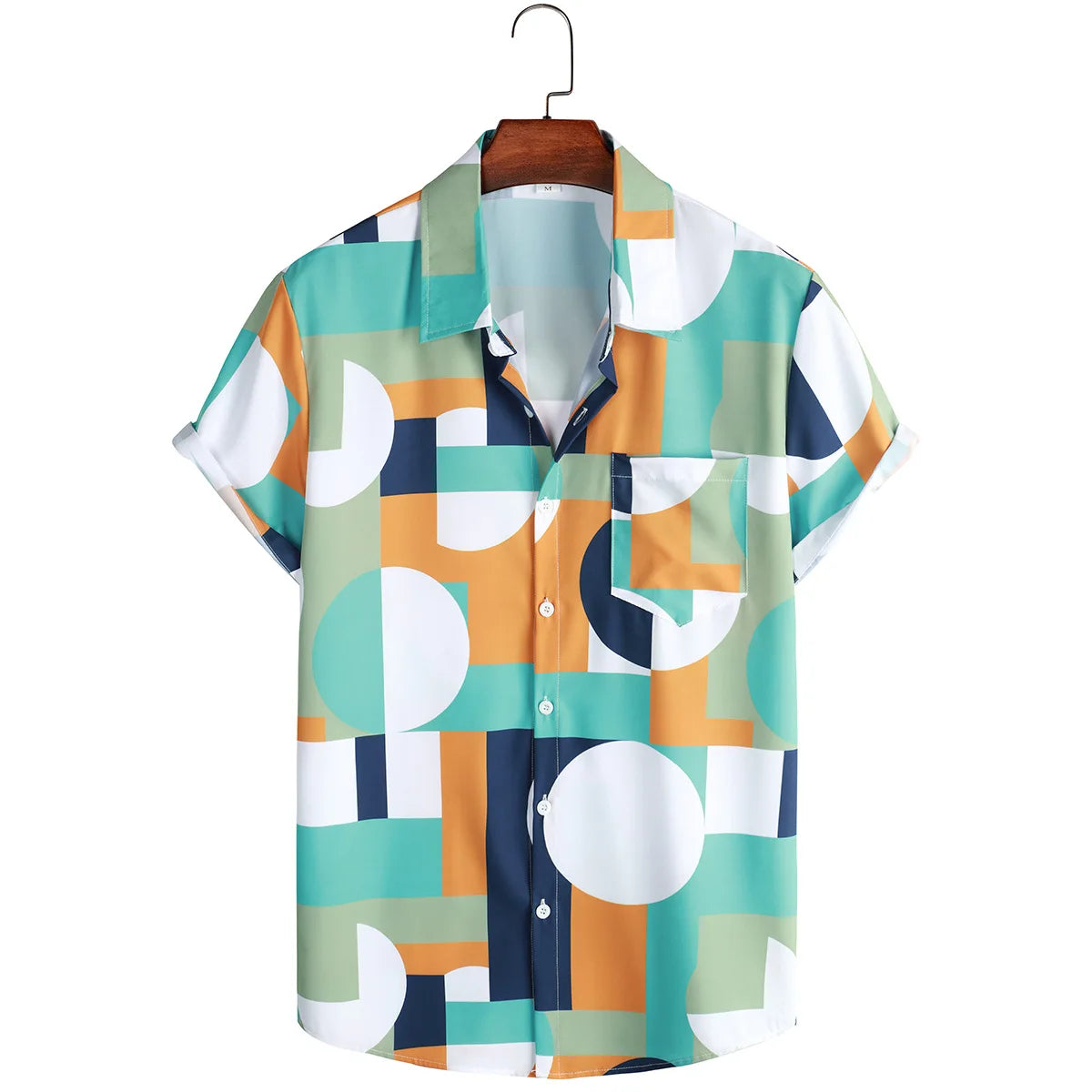 Men's Summer Hawaiian Style Loose Short Sleeve Casual Shirts Fashion 3D Print Vacation Beach Shirt Tops Breathable Blouses Male
