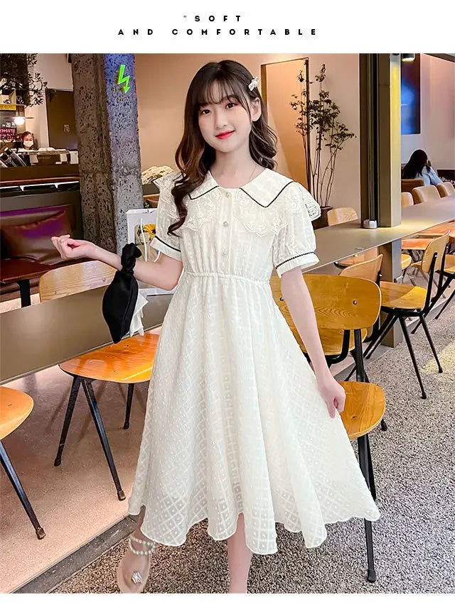 Girls' Dress 2025 Summer New Style Little Girl Princess Dress Stylish Children's Summer Dress