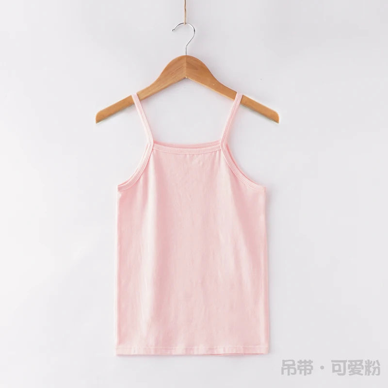 Girls Vest Underwear 1 2 3 4 5 6 7 8 9 Years Summer Little Girl Tank Tops White Soft Cotton Kids Camisole Baby Girl 12 18 Months