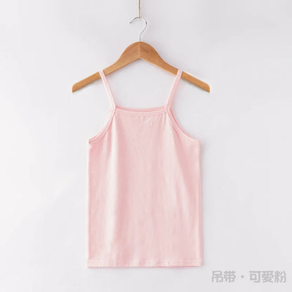 Girls Vest Underwear 1 2 3 4 5 6 7 8 9 Years Summer Little Girl Tank Tops White Soft Cotton Kids Camisole Baby Girl 12 18 Months