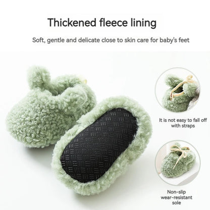 Baby Shoes Winter Baby Boy Girl Booties Fluff Soft Toddler Shoes First Lamb Cashmere Anti-Slip Warm Newborn Infant Crib Shoes