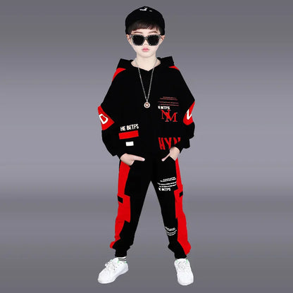 Teen Boy Sets 2025 New Children Spring Fashion Suit New Boys Clothing Set Kids Letter Hoodies+Sports Pants 2 Pcs Outfits
