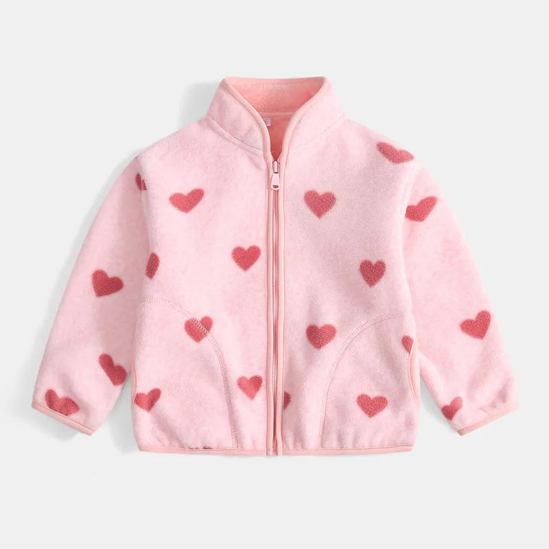 Boys Cartoon Coats Autumn Fashion Children's Clothes 1 to 2 4 6 8 Years Winter Baby Warm Fleece Outerwear Jacket for Girls