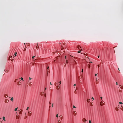 Girls' Pants 2026 Summer New Korean Style Children Floral and Polka Dot Straight Pants Thin Kids Underwear Mosquito-proof Pants