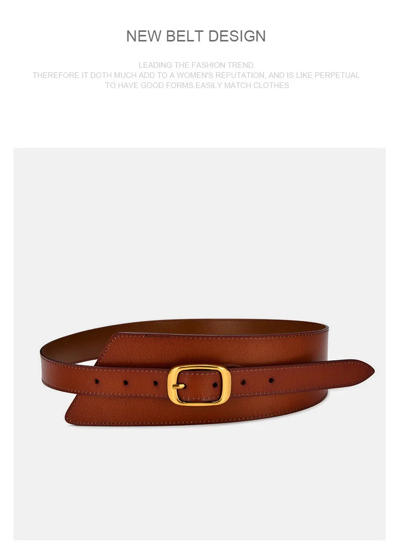Fashion Belts for Women Leather Waistbands Gold Square Pin Buckle Cummerbunds HOT Body Corset Cummerbund Female Wide Soft Belt