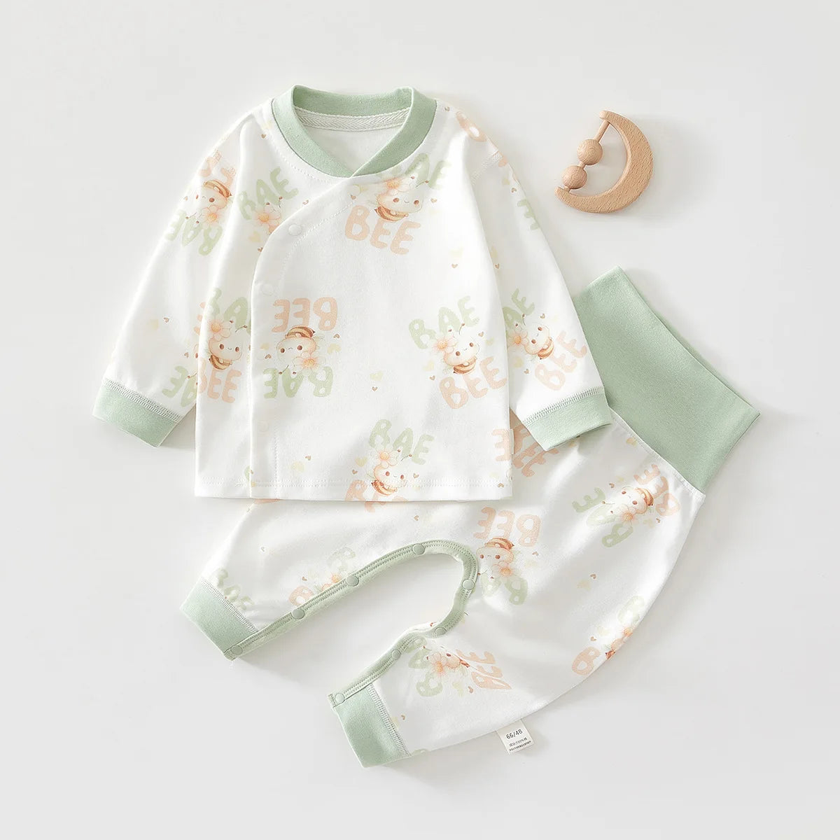 Baby Underwear Set Autumn and Winter Newborn Clothes Pure Cotton Bottom Split High Waist Men's and Women's Baby Clothes 2pce Set