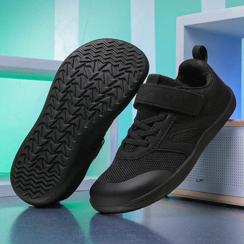 Children's Sports Shoes For Boys And Girls Simple Breathable Wide Barefoot Shoes Lightweight Non-slip Children's Walking Shoes