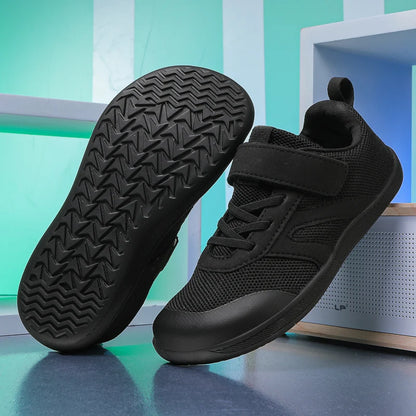 Children's Sports Shoes For Boys And Girls Simple Breathable Wide Barefoot Shoes Lightweight Non-slip Children's Walking Shoes