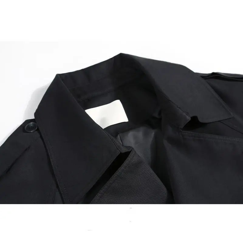 Fashionable and Versatile Women's Mid-length Windbreaker Coats for Spring and Autumn, with Loose Fit Design. Long Coat