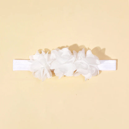 Baby Accessories For Newborn Toddler Kids Baby Girl Boy Headband Solid Chiffon Flower Hairband Princess Elastic Kids Headwear