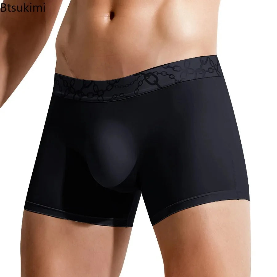 Men's Soft Fabric Sexy Underwear Low Waisted Fashionable Sexy Comfortable Breathable Flat Angle Underwear Japanese Man Underwear