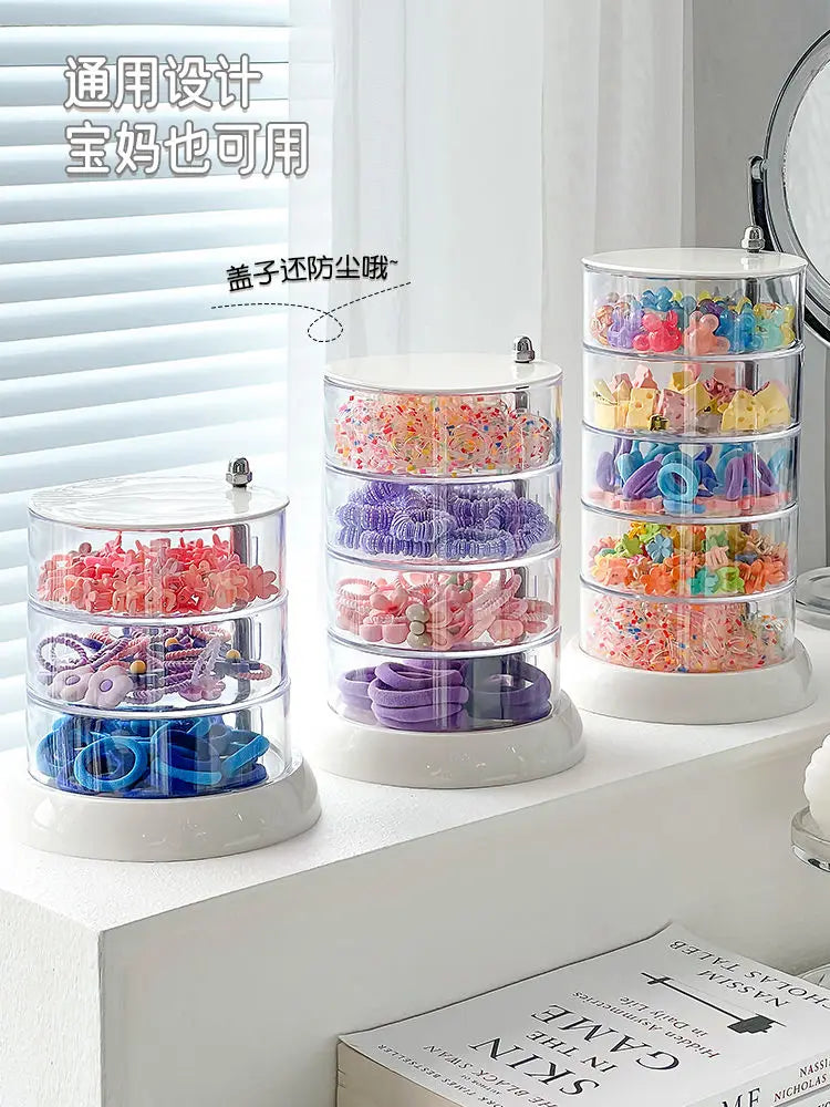 Baby hair accessories multi-layer  rotating children's headgear clip finishing little girl headrope rubber band jewelry