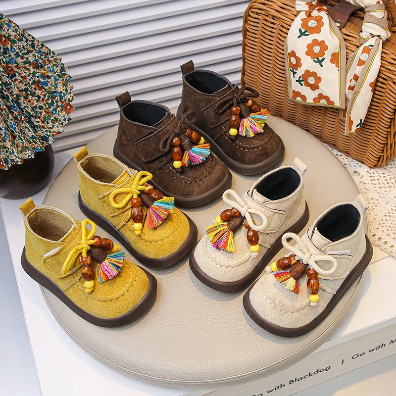 Baby Boys Girls High-top Casual Shoes 2025 New Autumn Toddler Walking Shoes Soft Sole Breathable First Walker Outdoor Daily Wear