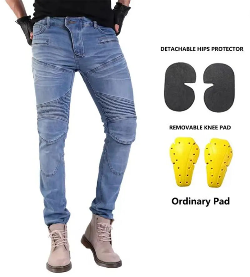 Men's Jeans Motorcycle Pants Road Motorcycle Protective Equipment Motorcycle Jeans for All Seasons