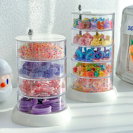 Baby hair accessories multi-layer  rotating children's headgear clip finishing little girl headrope rubber band jewelry