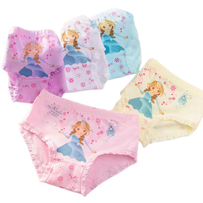 Girls Briefs Fine Cotton Underwear Cute Prints Panties Kids Breathable Soft Healthy Underpants Girls Boxer 4pcs/Lot Size 3-10T