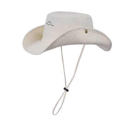 Waterproof and quick-drying summer wide-brimmed sun-protective hats for men and women, outdoor hiking and fishing sun hats