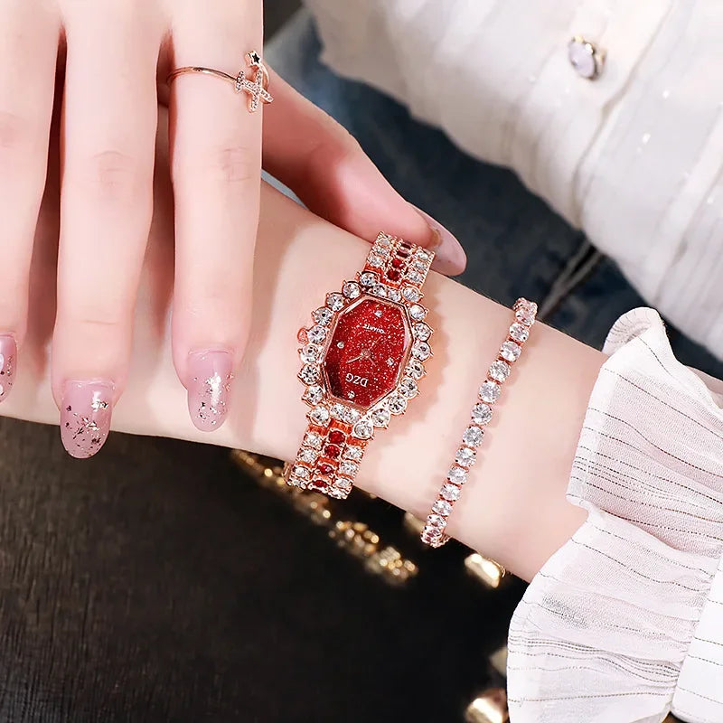 Women's Watches New Famous Luxury Brands Women Watch Fashion Rhinestone Stainless Steel Quartz Ladies Wristwatches Reloj Mujer