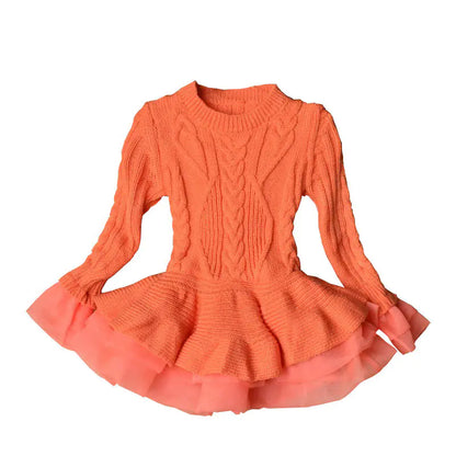 Girls' Sweater Dress Long Sleeve